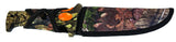 Bubba  6 Inch Scout Knife with Mossy Oak Break-Up Country Camo, Full Tang High-Carbon Stainless Steel Non-Stick Blade, Lanyard Hole and Synthetic Sheath for Hunting, Camping and Fishing