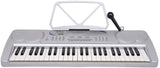 De Rosa Children 49 Keys Electronic Piano Music Keyboard (Silver)