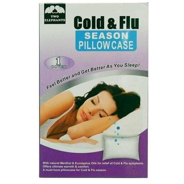 Cold & Flu Season - Standard Size Pillow Case - with Menthol & Eucalyptus Oils