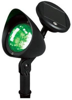 SET OF 2 - Torpedo 3 Light Solar Spot Light Walkway Garden Spotlight - Green