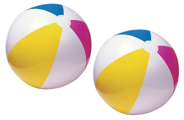 Lot of 2 Intex Glossy Panel 24 In Inflatable Swimming Pool Beach Game Play Ball