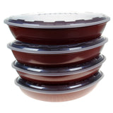 Chef Smart All Purpose Football Shape Meal Prep Bowls - 4 Pack