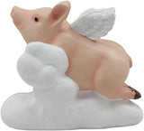 Ebros When Pigs Fly Hog Heavens Flying Pig with Angel Wings On Cloud 9 Statue 4" Long Small Animal Collectible