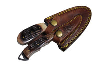Bone Collector Hunting Knife Two Piece Set Straight Edge/Gut Hook Skinner - Bone