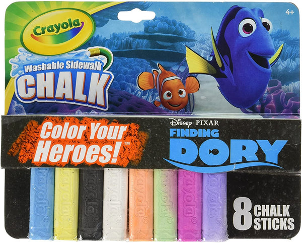 Crayola 8-Count Washable Sidewalk Chalk - Disney Pixar Finding Dory