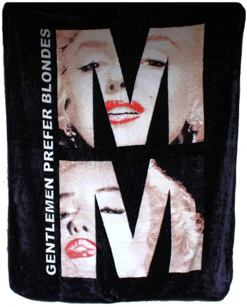 Gentlemen Prefer Blondes Marilyn Monroe Luxury Plush Twin Size Throw Blanket 60 x 80 in