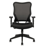Hon HVL702 High-Back Swivel Tilt Adjustable Arms Office Desk Chair - Black Mesh