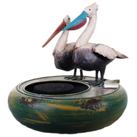 Alpine Rustic Indoor/Outdoor Metal Cascading Pelican Fountain