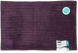 Harman 20 x 32 Inch Ribbed Reversible Microfiber Bath Mat - Purple and Natural