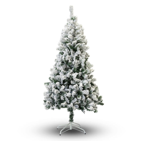 Perfect Holiday Artificial Snow Flocked Christmas Tree