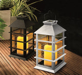 Shop4Omni 11 Inch Solar Powered Flickering LED Candle Lantern Centerpiece Lamp