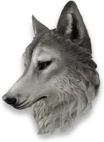 World of Wonders "Remus" Gray Wolf Head Mount Wall Statue Bust 16 in.