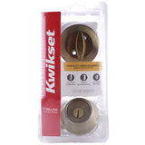 New Kwikset 96600-671 Brass Single Cylinder Deadbolt Door Lock with Microbahn
