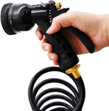 Centurion 710 Non-Kink Coil Hose with 7-Pattern Sprayer (Black, 50 FT)