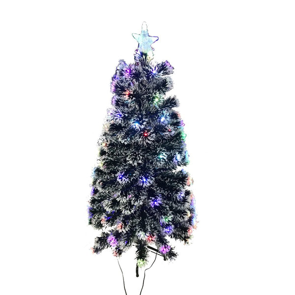 Perfect Holiday Star-Topped Fiber Optic Christmas Tree