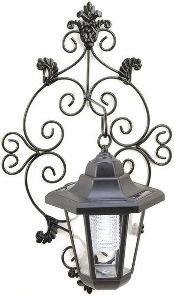 Gifts & Decor Sun Solar Power Garden Wall Lantern
