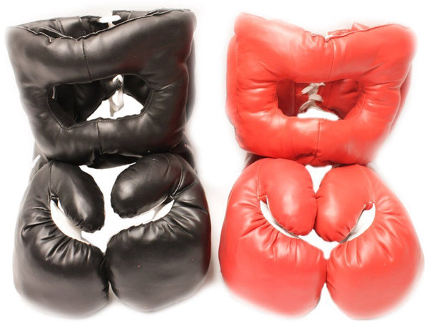 Shelter New 16oz Sets 2 Headgear 2 Pair Boxing Punching Gloves