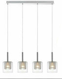 DSI Aurora 4-Light Chrome Adjustable Pendant Hanging Modern Light Fixture Bar