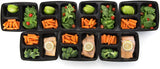 Meal Prep Haven Three Compartment Food Containers with Lids - 7 Pack