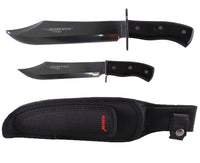CampCo Humvee Bowie Knife Set w Stainless Steel Blades and Pakawood Handles