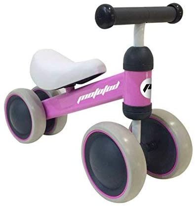 MotoTod Mini Baby Toddler Balance Bike for Ages 10 Months to 2 Years - Pink