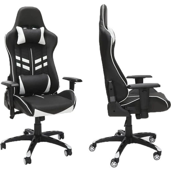 Lot of 12 OFM Essentials Racing Style Video Gaming Streaming Chair - White Black