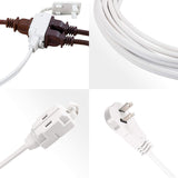 GE, White, 6 Ft Extension Cord, 3, Flat Plug, 2 Prong, 16 Gauge, Safety Outlet Cover, Indoor Rated, Perfect for Office, Home or Kitchen