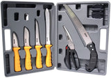 Eastman Outdoors 9 Piece Deluxe Game Processing Meat Butchering Kit with Sturdy Case