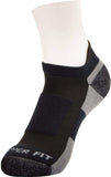 Copper Fit Mens Pro Walking LowCut Socks (Black, Large)