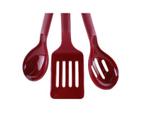 Coleman 3-Piece Nylon Camping Cooking Utensil Set Spatula + Spoons - Red