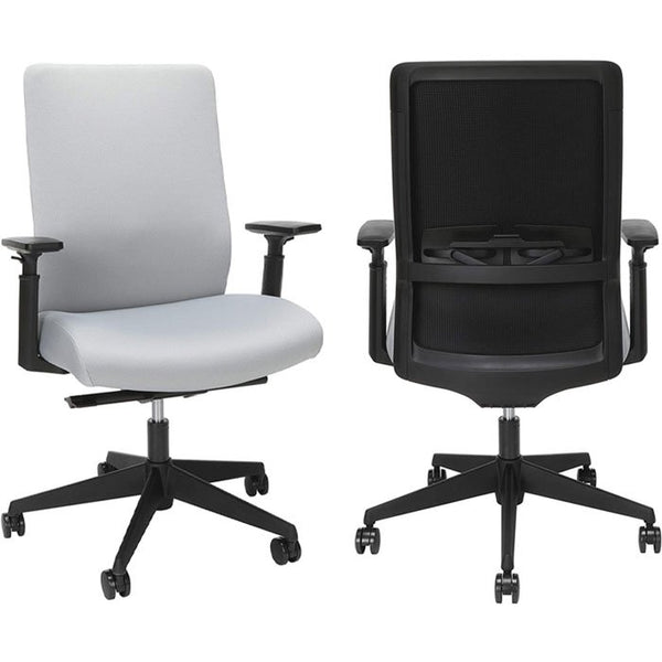 HON Basyx Biometryx Commercial-Grade Fabric Upholstered Task Chair - Grey