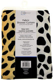 Mainstay, Cheetah Black Brown Fabric Shower Curtain