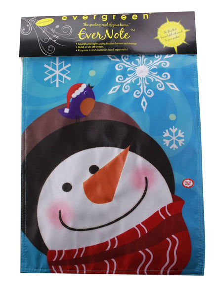 Frosty Snowman Christmas Flag Motion Activated XMAS Music + Lights