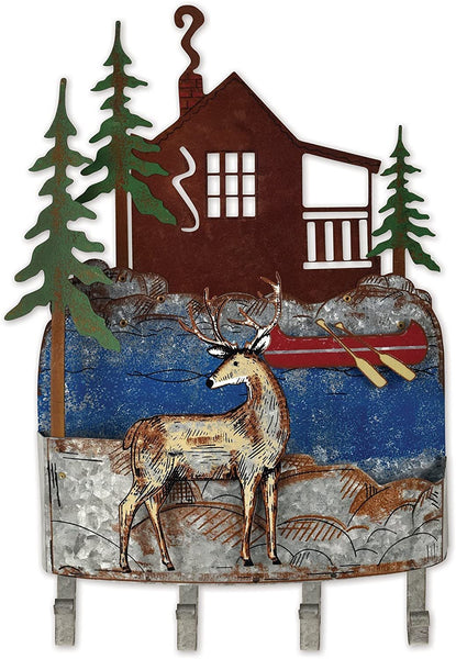 Sunset Vista Designs Woodland Deer Wall Mounted Key Rack Organizer