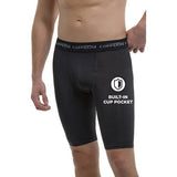 Copper Fit Men's Compression Boxer Brief Underwear - Black - Large (34-36")
