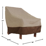 Outdoor Patio Lounge Wicker Chair Furniture Cover 38"W x 34"D x 31"H - Beige