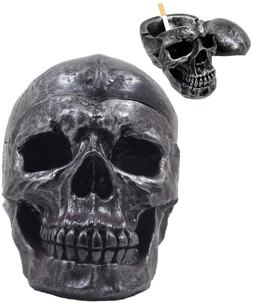 DWK "Death Defying" Shull Decorative Ashtray | Patio Table Accessories | Home Décor for Goths | Smoking Accessories | Ashtrays for Cigarette's | Skull Décor - 4"