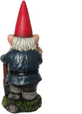 DWK - You Dig? - Grumpy Garden Gnome Digging with Shovel Flipping The Bird Middle Finger Collectible Statue for Indoor Outdoor Summer Home and Garden Décor, 8.75-inch