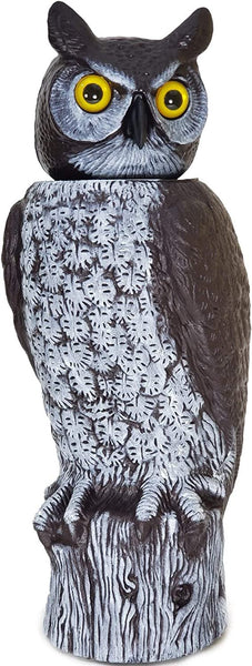 Gardeneer By Dalen RHO4 Natural Enemy Scarecrow Rotating Head Owl, Brown, 17.75-inches tall, Multi
