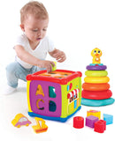 JOYIN Baby Activity Center Flashing Baby Stack Toys with Shape Color Sorting Alphabet Activity Cube Music Cute Toys