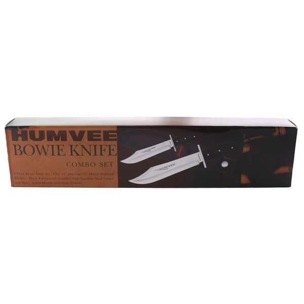 Humvee 2-Piece Bowie Knife Set (14 & 10) HMV-BC-03-BK B&H