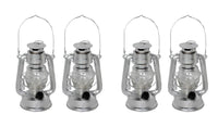 Lot of 4 Shop4Omni LED Lantern Hanging Light Lamp w/ Dimmer - 12 inch - Silver
