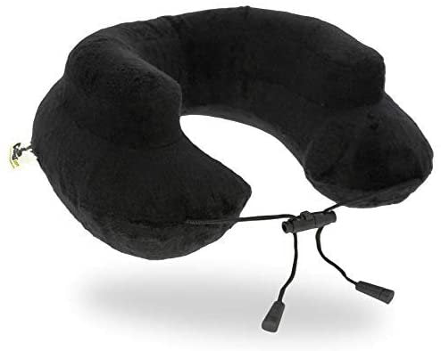 Cabeau Air Evolution Inflatable Travel Neck Pillow and Case - Compress to The Size of a Can for Easy Storage - Washable Velour Cover - 360 Degree Neck Comfort and Chin Support