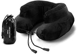 Cabeau Air Evolution Inflatable Travel Neck Pillow and Case - Compress to The Size of a Can for Easy Storage - Washable Velour Cover - 360 Degree Neck Comfort and Chin Support