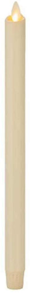 Luminara Flameless Unscented Wax Dipped Classic Taper Candle - Ivory