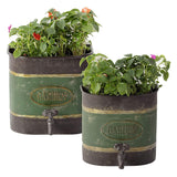 Large and Small Water Bucket Garden Patio Wall Planter Antique Design YHL310AHH