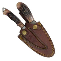 Bone Collector Hunting Knife Two Piece Set Straight Edge/Gut Hook Skinner - Bone