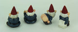 World Of Wonders 4 Naughty Gnomes in Playful Poses Figurine Set