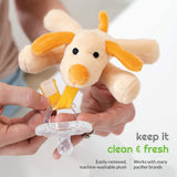 Babalou Hush Plush Cute Baby Pacifier Clip