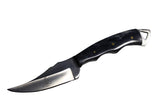 Bone Collector Hunting Knife Two Piece Set, 7" Straight Edge and 7" Gut Hook Blades Black Bone Full Tang Skinner (Black Bone)